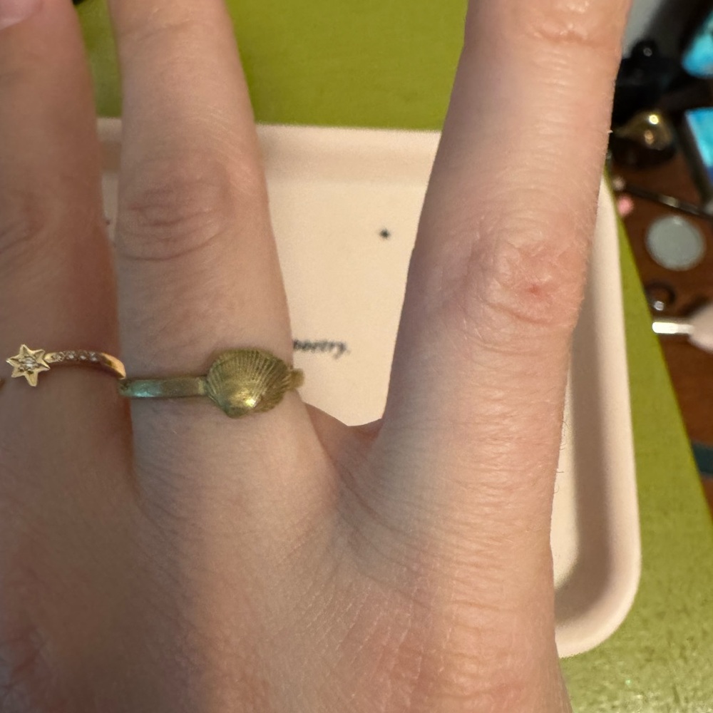 Brass Shell Ring - image 2